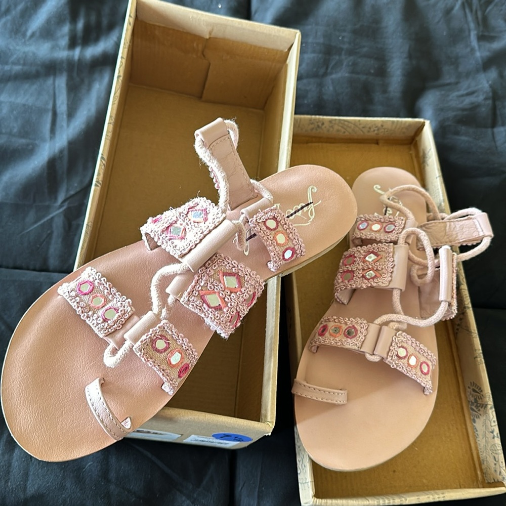 NIB Free People Mantra Mirror Sandals by FP Collection - Picture 5 of 8